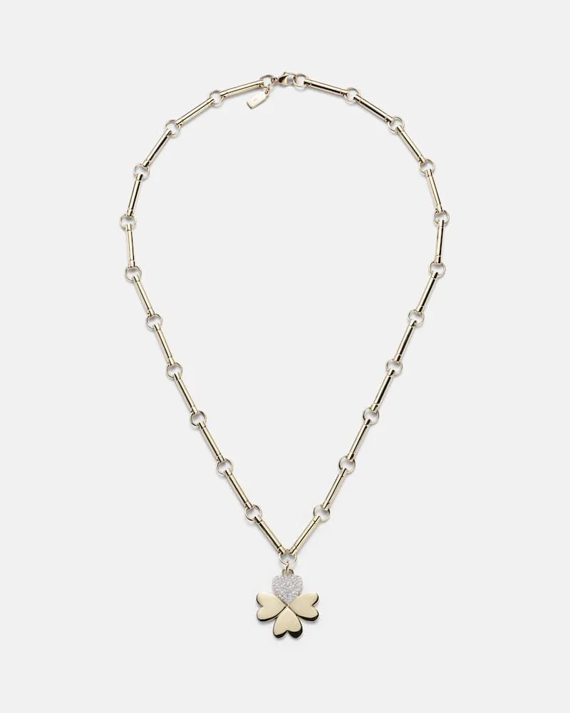FOUNDRAE Halskette True Love aus 18kt Gelbgold mit Diamanten Gold