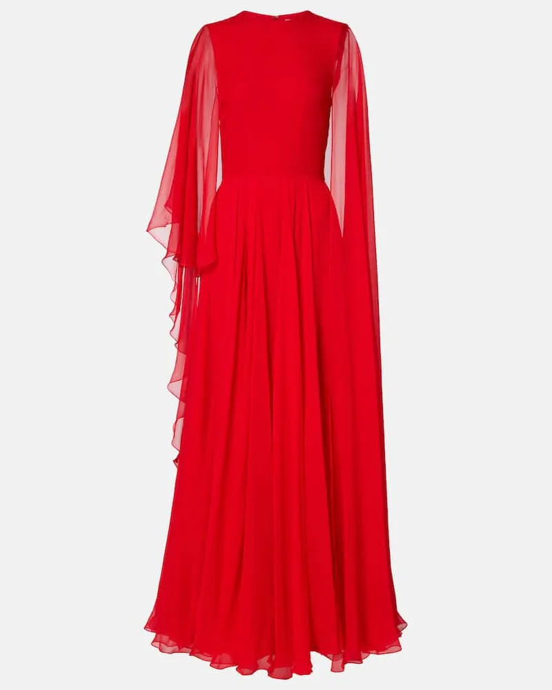 Givenchy Robe aus Seidenchiffon Rot