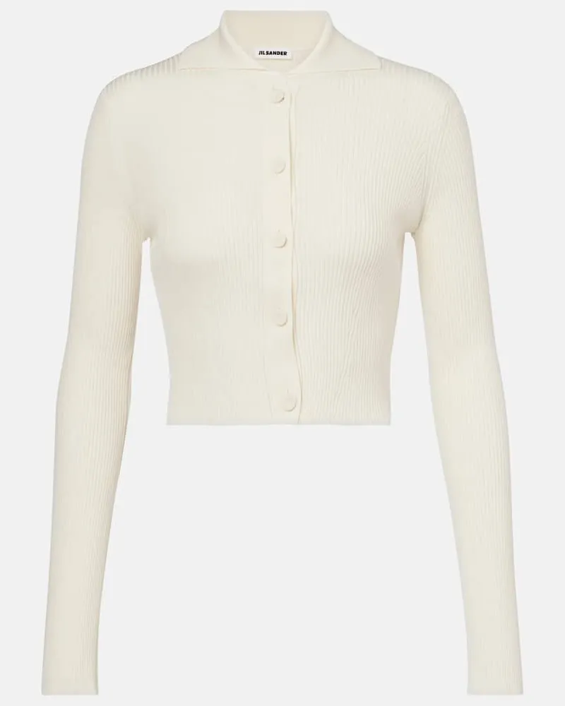 Jil Sander Cropped-Cardigan Weiß