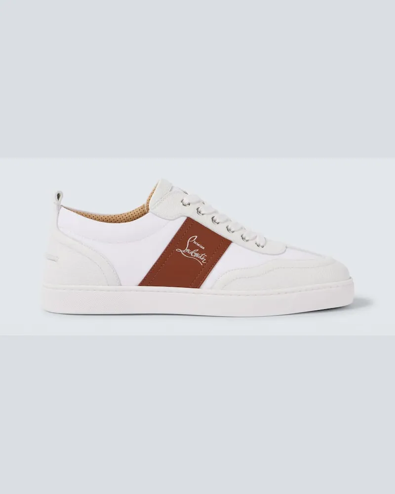 Christian Louboutin Sneakers Retero aus Canvas mit Leder Weiß