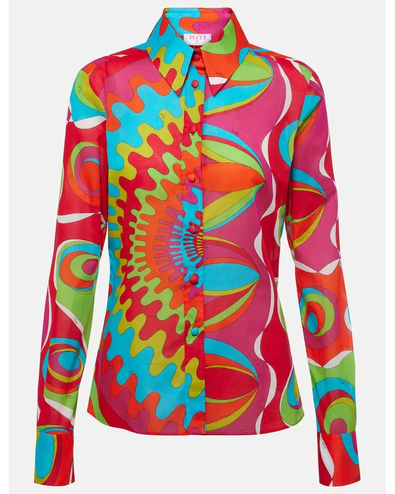 Emilio Pucci Hemd Bersaglio aus Baumwolle Multicolor