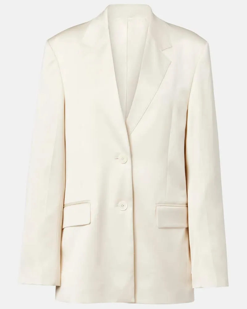 Totême Blazer aus Satin Weiß