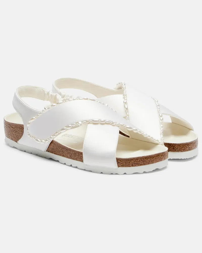 Birkenstock X Danielle Frankel Sandalen Tulum aus Satin Weiß
