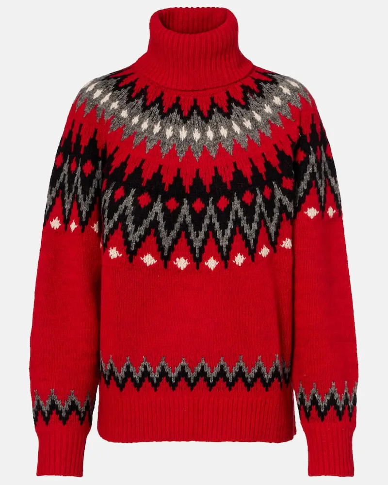 Ralph Lauren Rollkragenpullover aus Wolle Rot
