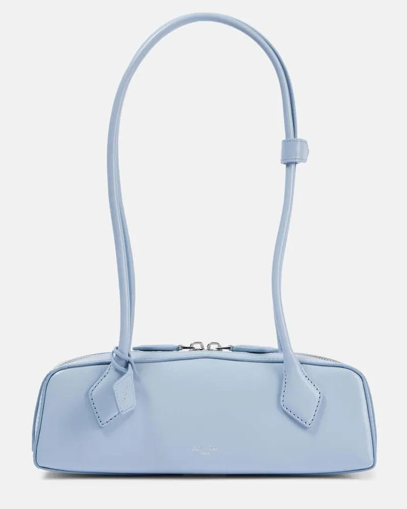 Alaïa Alaïa Schultertasche Le Teckel Small aus Leder Blau