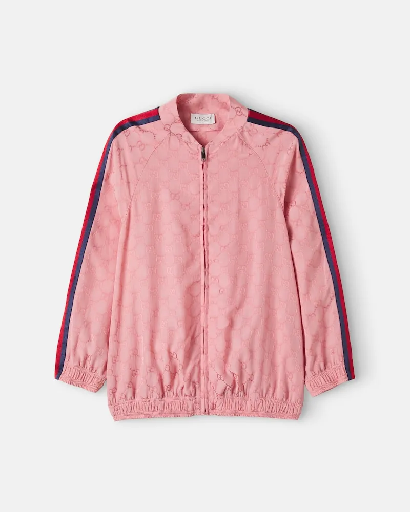 Gucci Trainingsjacke GG aus Twill Rosa