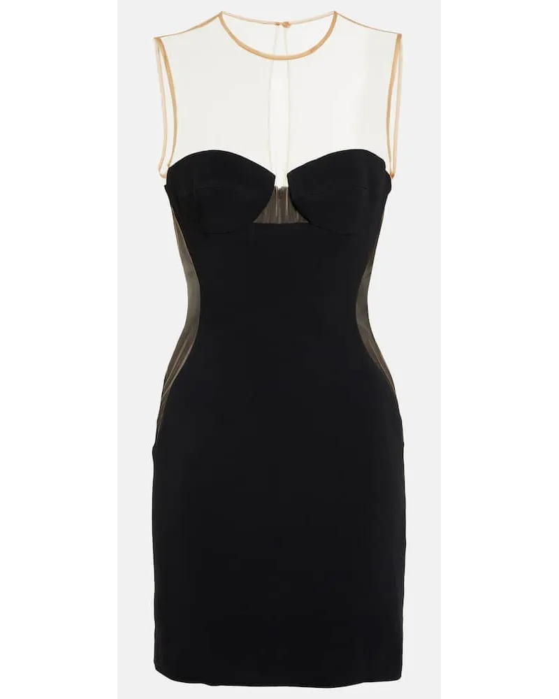 Stella McCartney Minikleid aus Crepe Schwarz