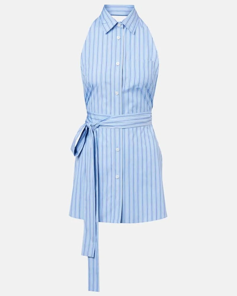 Prada Minikleid aus Baumwolle Blau