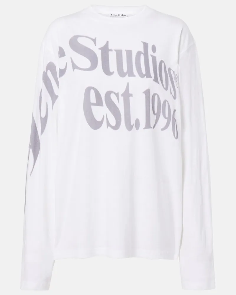 Acne Studios Longsleeve aus Jersey Weiß