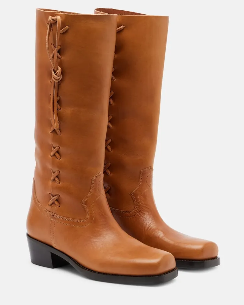 Paris Texas Stiefel Roxanne aus Leder Braun