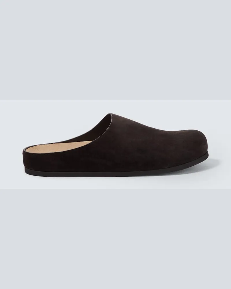 Common Projects Clogs aus Veloursleder Braun