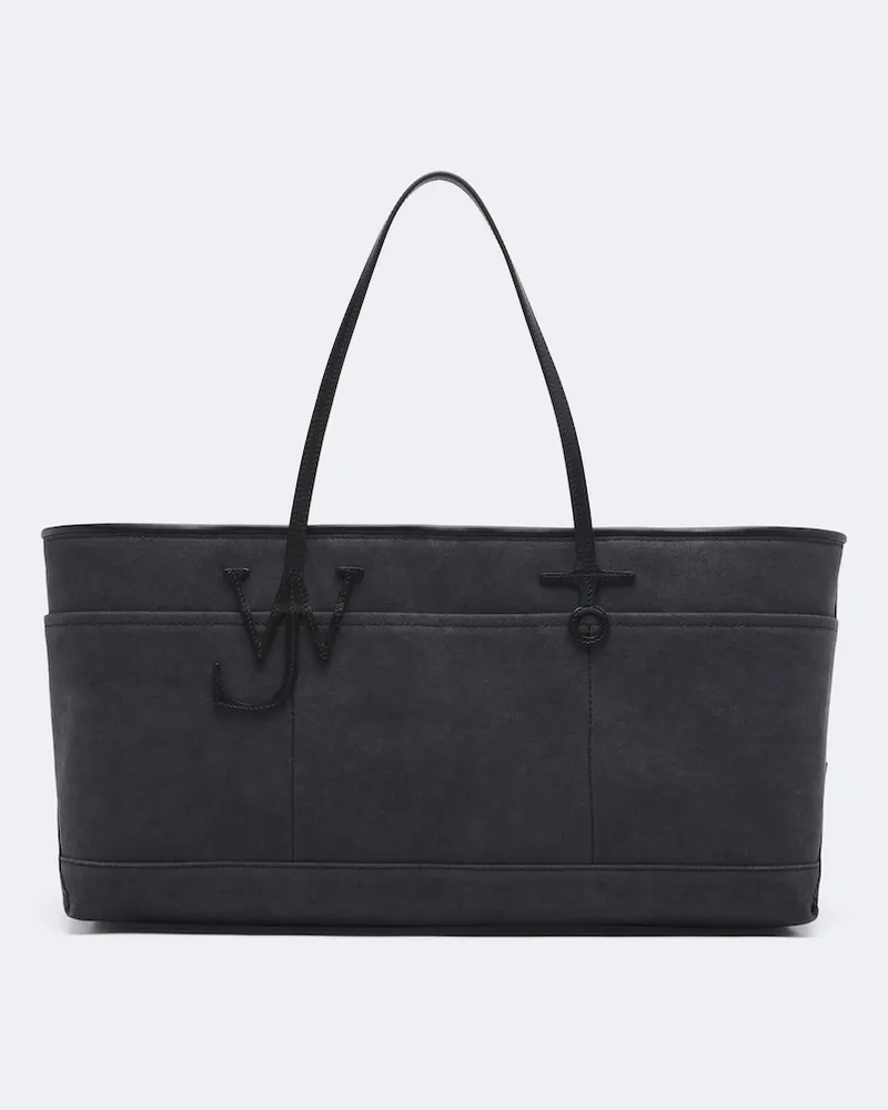 J.W.Anderson Tote Bag Elongated Anchor aus Canvas Blau