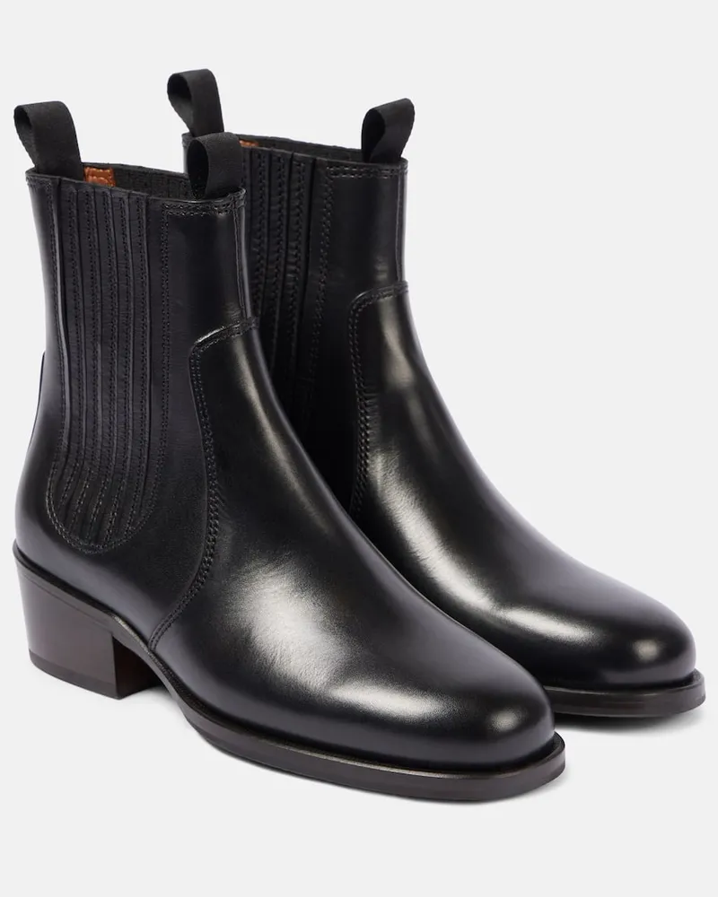 Christophe Lemaire Chelsea Boots aus Leder Schwarz