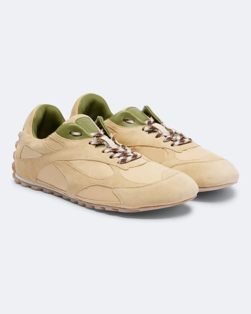 Bottega Veneta Sneakers Orbit Flash mit Veloursleder Beige