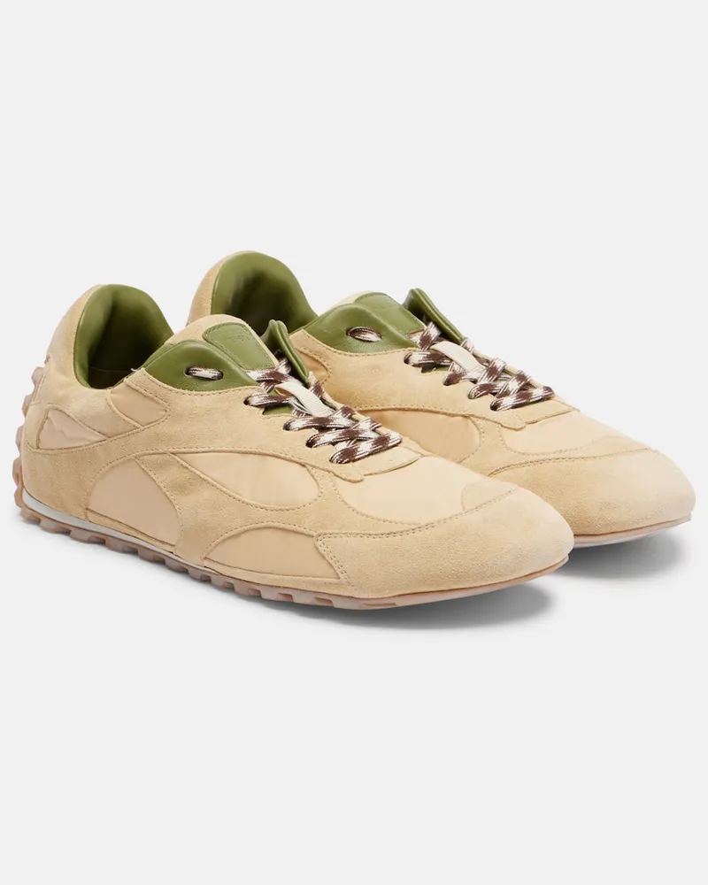 Bottega Veneta Sneakers Orbit Flash mit Veloursleder Beige