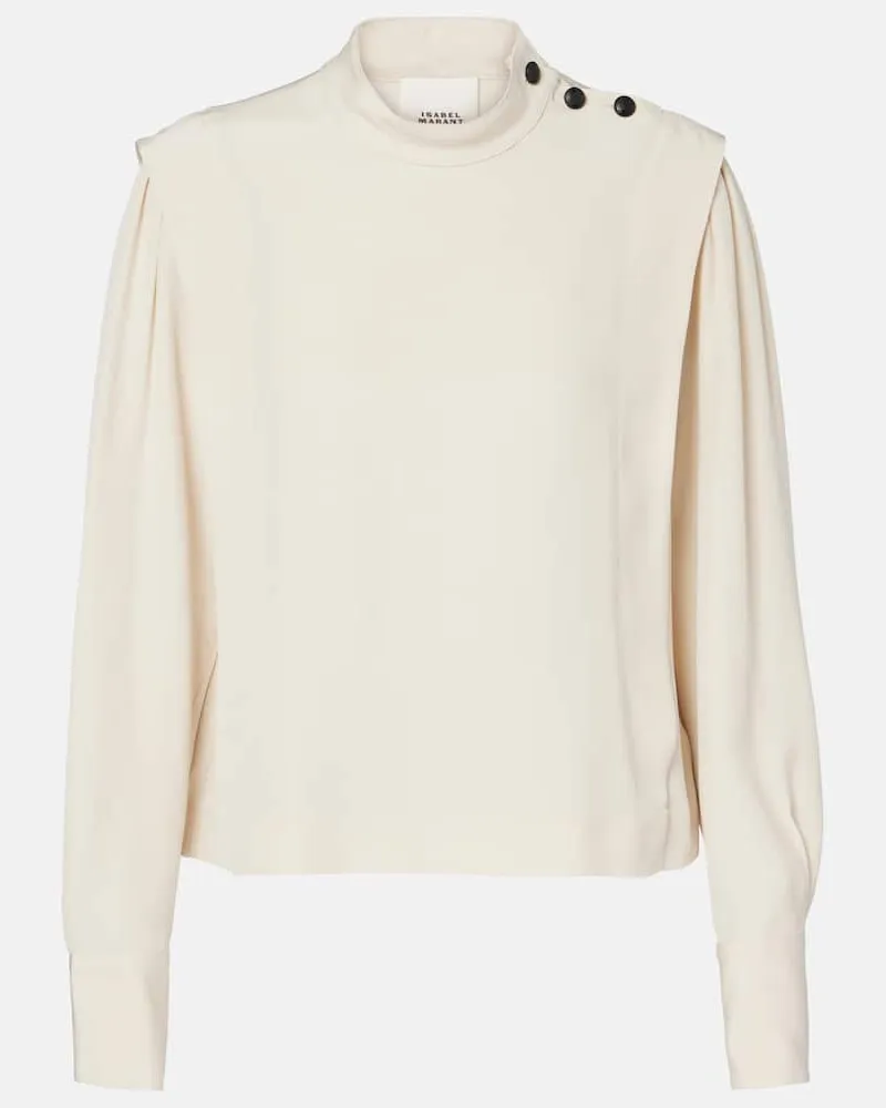 Isabel Marant Bluse Felissa aus Crêpe Weiß