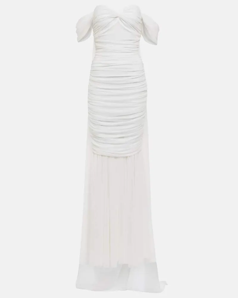 Norma Kamali Off-Shoulder-Robe Walter Weiß