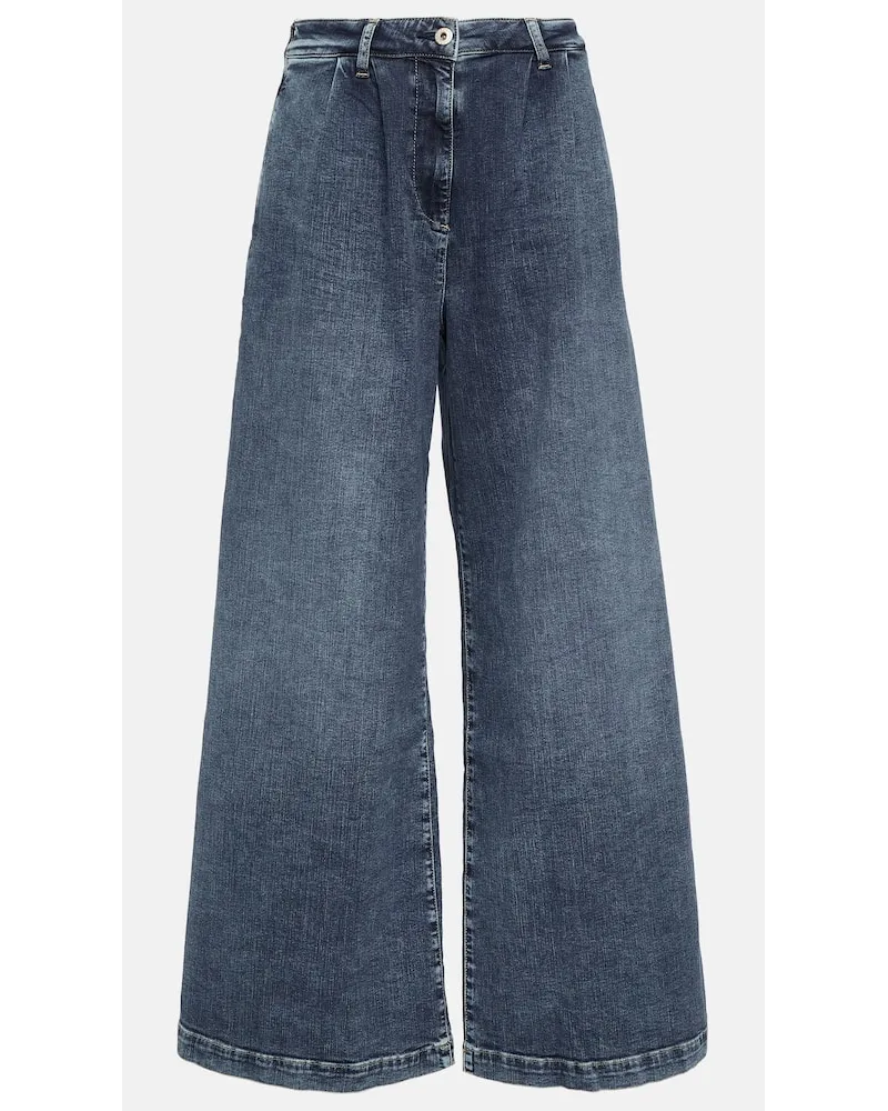 Adriano Goldschmied High-Rise Wide-Leg Jeans Stella Blau