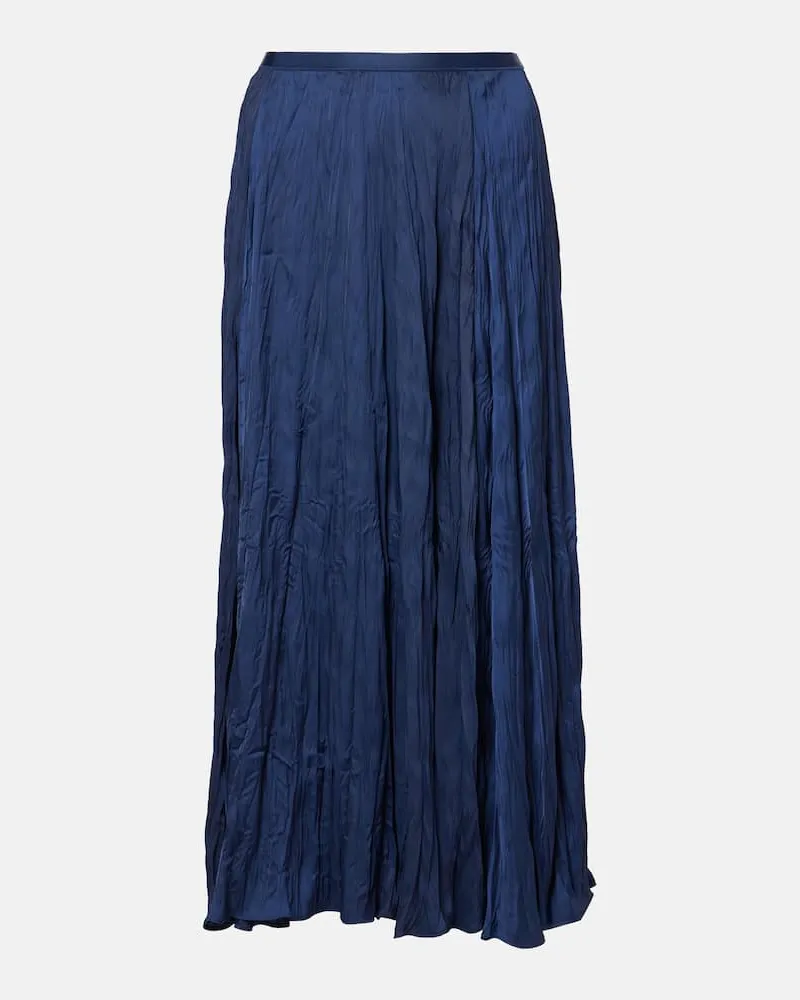 Ralph Lauren Midirock aus Satin Blau
