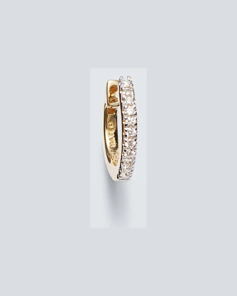 MATEO Einzelner Ohrring aus 14kt Gelbgold mit Diamanten Gold