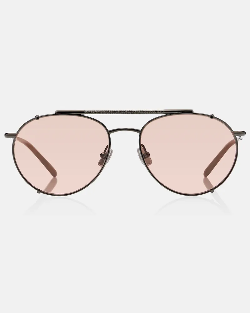 Brunello Cucinelli Aviator-Sonnenbrille Timeless Reflection Silber