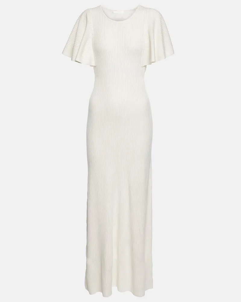 Chloé Chloé Midikleid aus Wolle Weiß