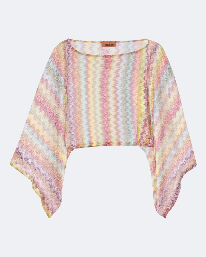 Missoni Top aus Lamé Multicolor