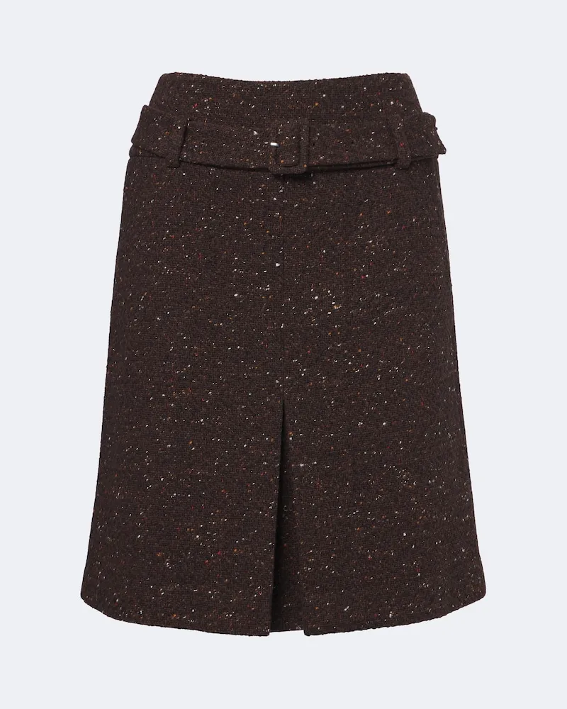 SHUSHU/TONG Minirock aus einem Wollgemisch Braun
