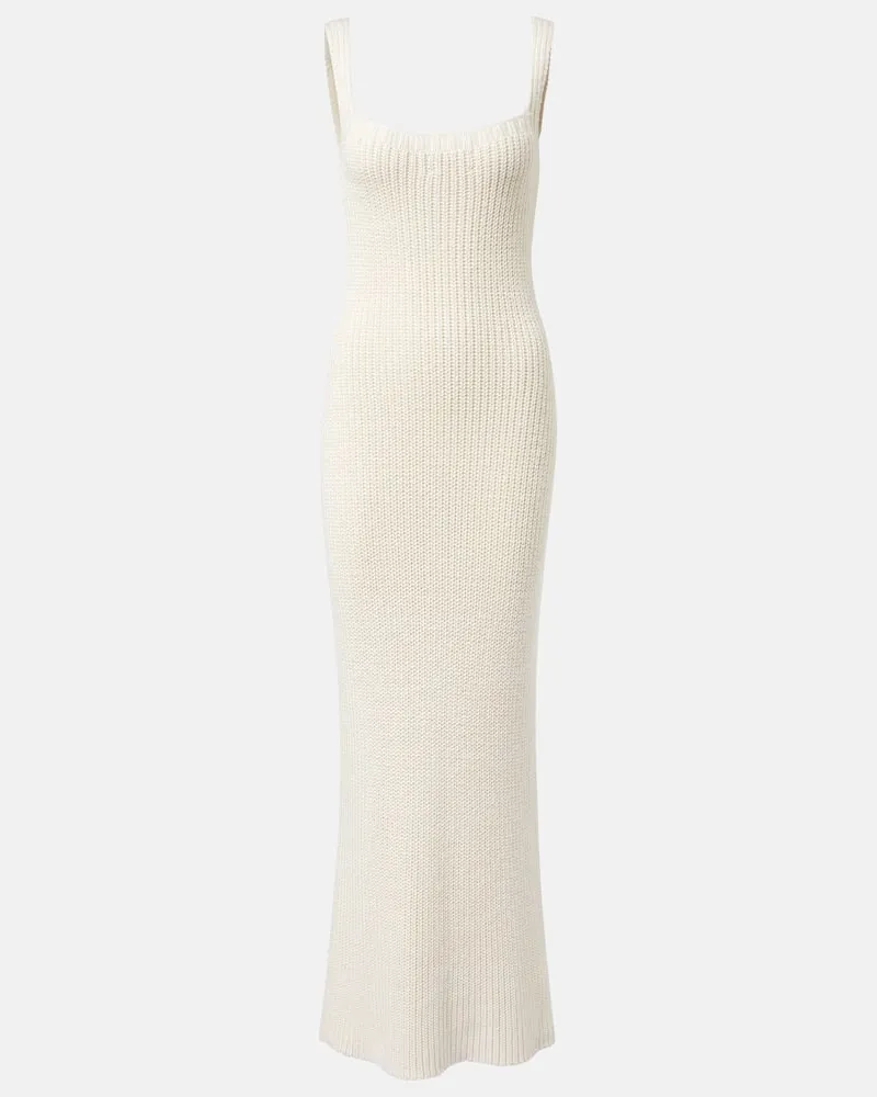 KHAITE Maxikleid Lex aus Seide Weiß