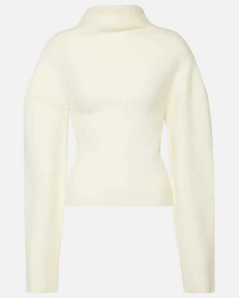 The Row Rollkragenpullover Enoch aus Wolle Weiß