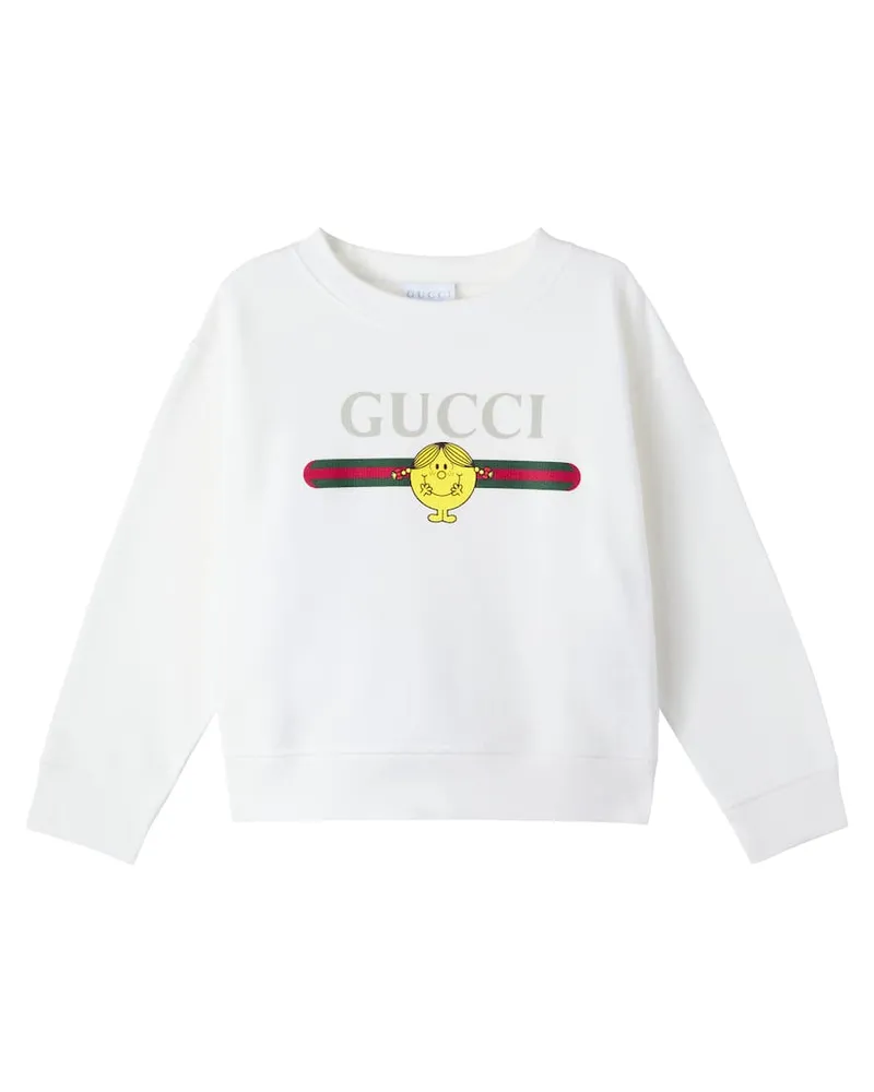 Gucci X Mr. Men Little Miss Sweatshirt aus Baumwolle Weiß