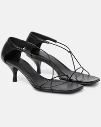 Totême Sandalen Knot aus Leder Schwarz