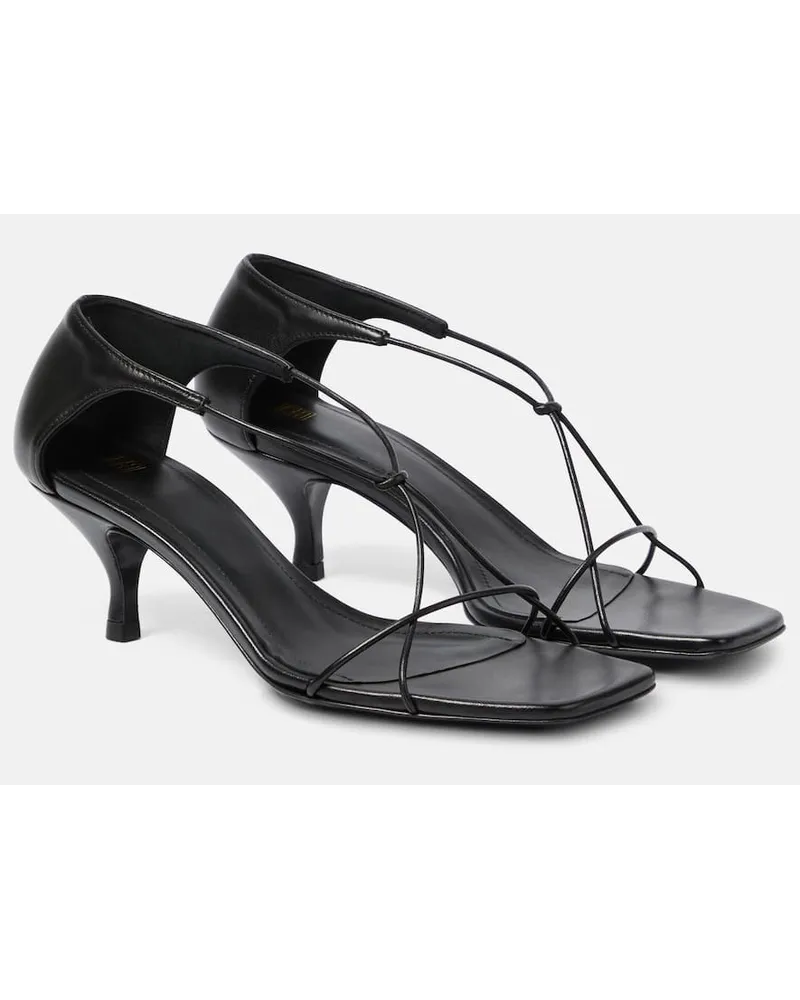 Totême Sandalen Knot aus Leder Schwarz