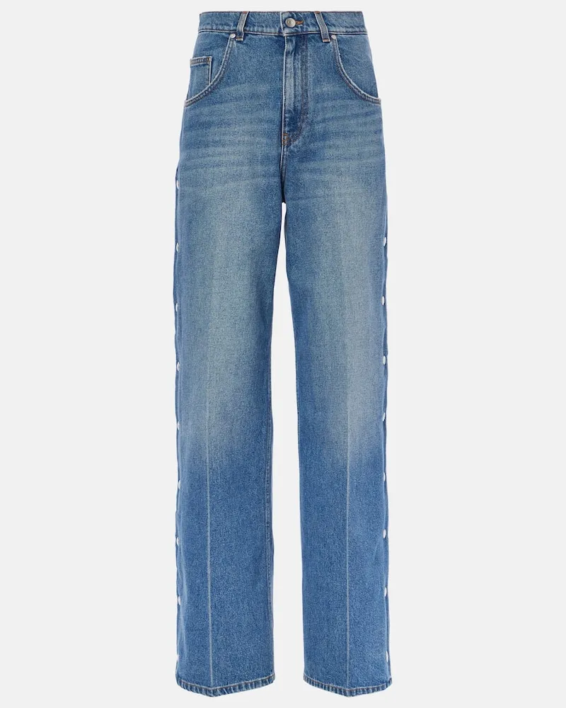 Stella McCartney Mid-Rise Wide-Leg Jeans Blau