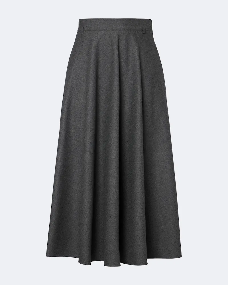 Max Mara Midirock aus einem Kaschmirgemisch Grau