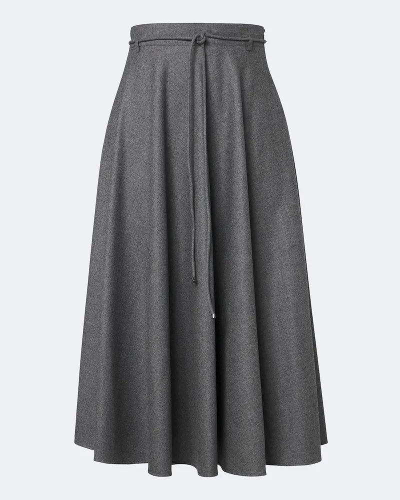 Max Mara Midirock aus einem Kaschmirgemisch Grau