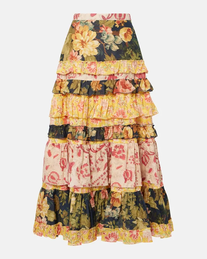 Valentino Garavani Maxirock aus Baumwollmusselin Multicolor