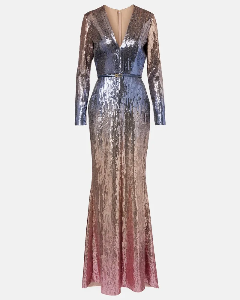 Elie Saab Robe mit Pailletten Multicolor