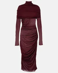 Thierry Mugler Midikleid Rot