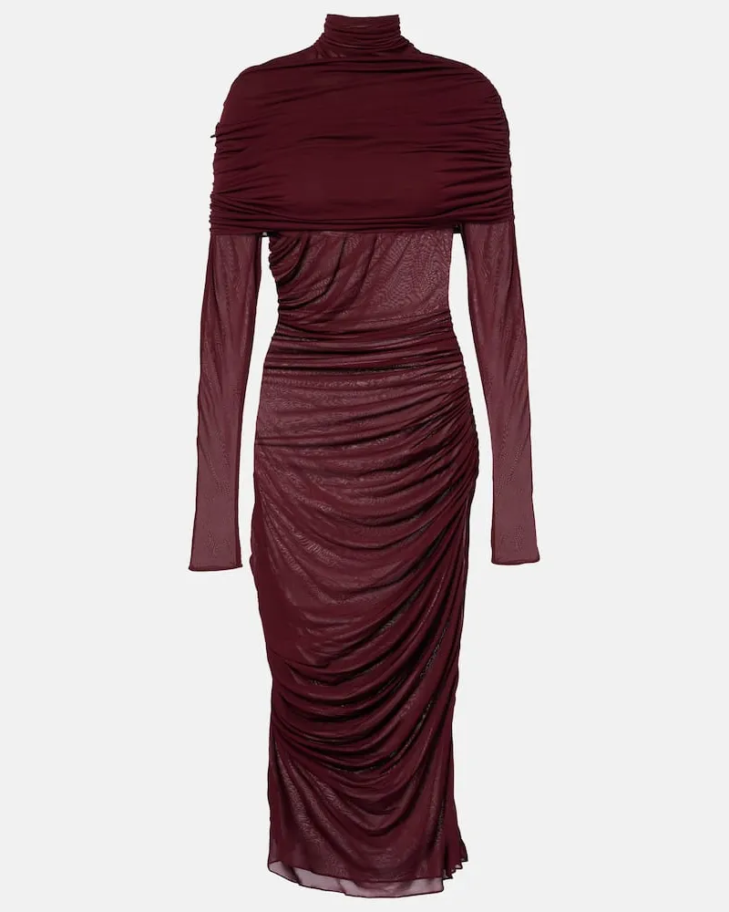 Thierry Mugler Midikleid Rot