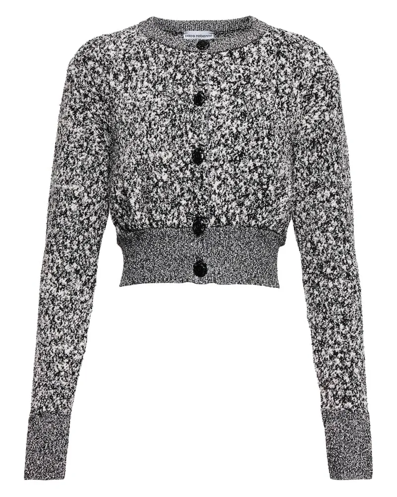 Paco Rabanne Cardigan aus einem Baumwollgemisch Grau
