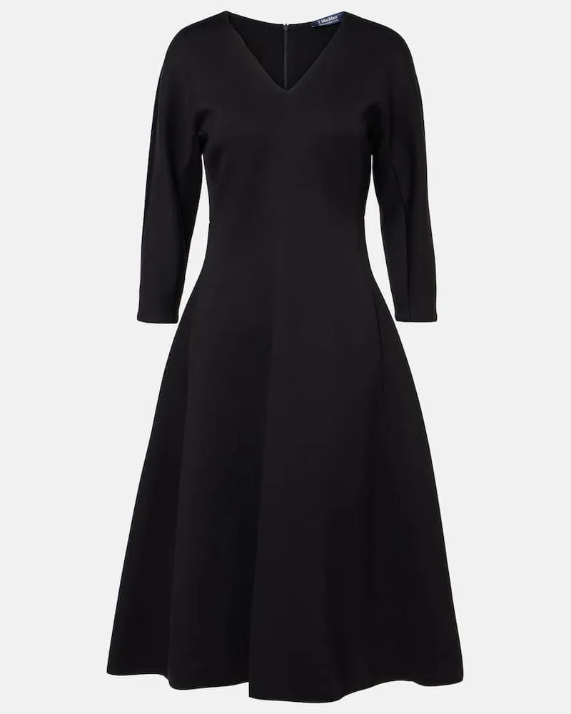 Max Mara Midikleid Midas aus Jersey Schwarz