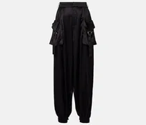 Chloé High-Rise-Cargohose aus Seidensatin
