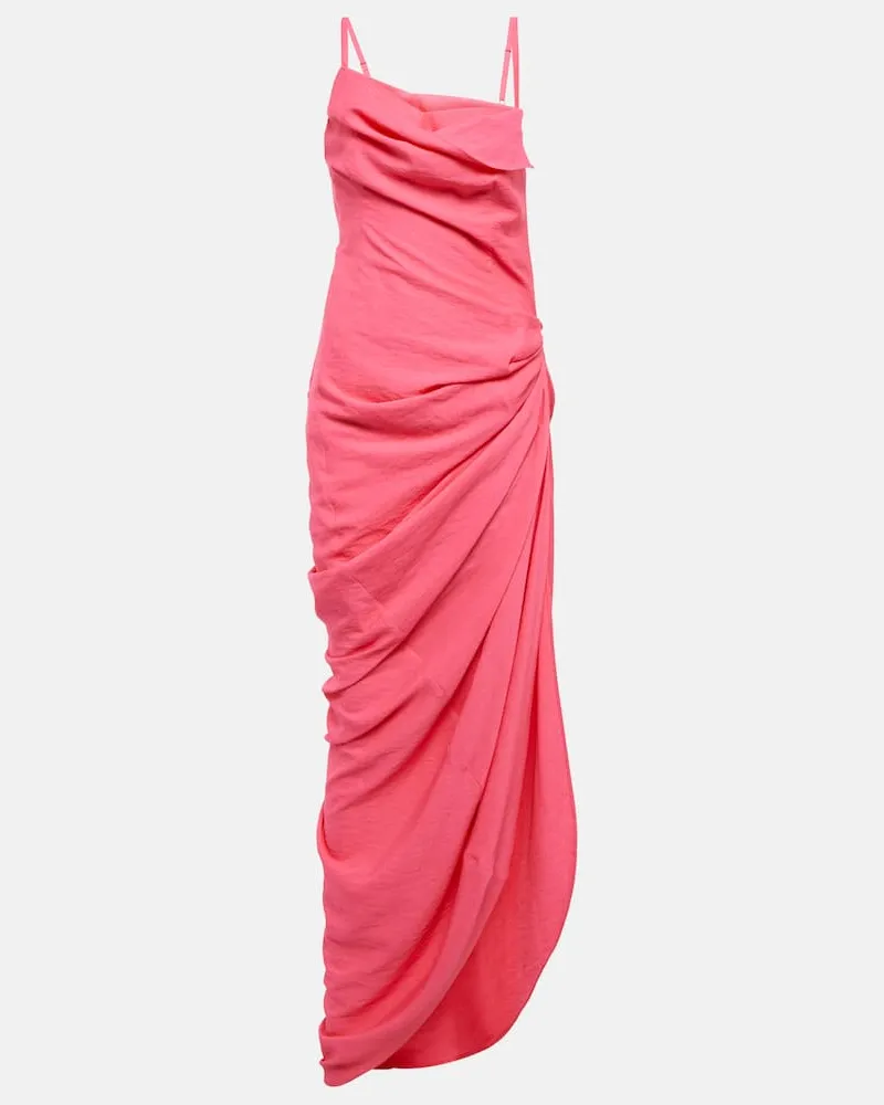 Jacquemus Maxikleid La Robe Saudade aus Voile Rosa