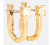 Ohrringe Aria U Huggie aus 18kt Gelbgold mit Diamanten
