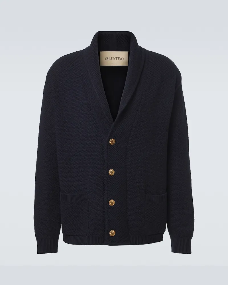 Valentino Garavani Cardigan aus Schurwolle Blau