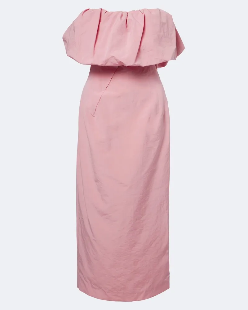 Magda Butrym Bustier-Kleid aus Baumwolle und Seide Rosa