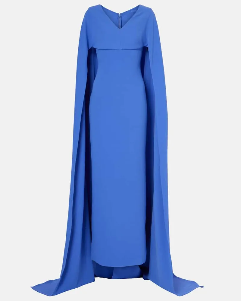 Solace London Robe Morgan aus Crêpe Blau