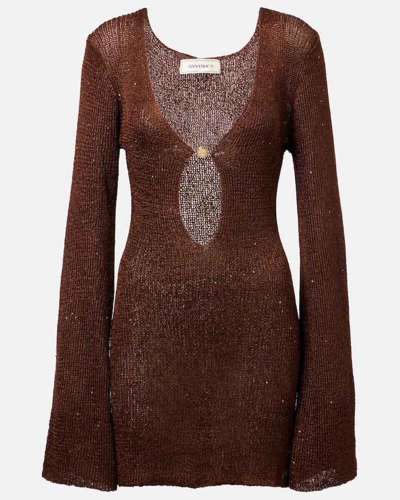 BANANHOT Minikleid Rey mit Pailletten Braun