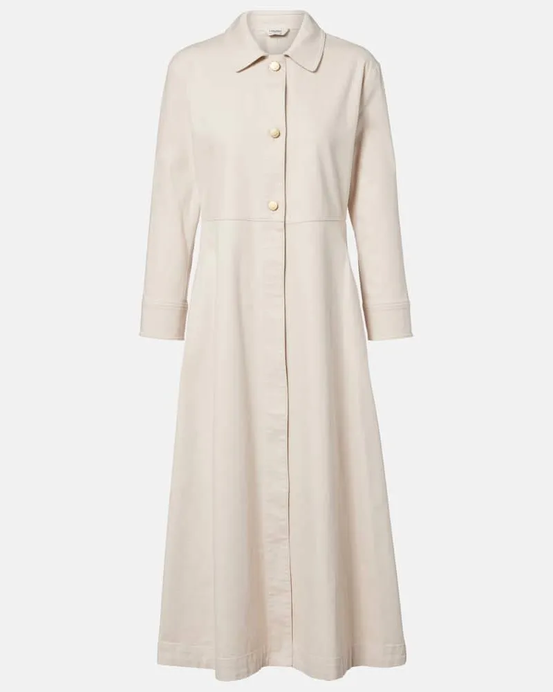 Max Mara Hemdblusenkleid Amelia aus Baumwolle Weiß